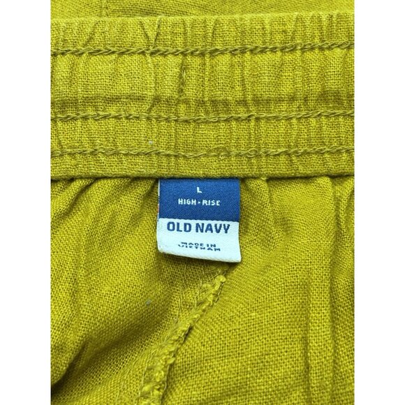 Old Navy Womens High-Rise Linen Blend Shorts L - Picture 3 of 7